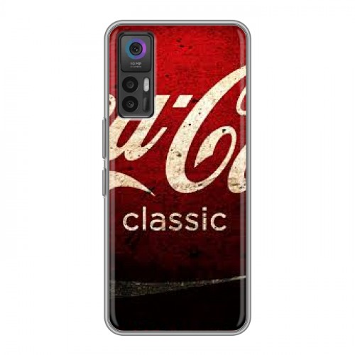 Дизайнерский силиконовый чехол для TCL 30 Coca-cola