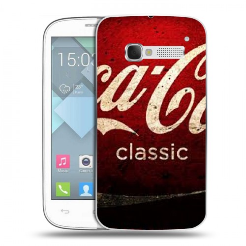 Дизайнерский пластиковый чехол для Alcatel One Touch Pop C5 Coca-cola