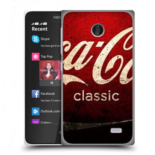 Дизайнерский пластиковый чехол для Nokia X Coca-cola