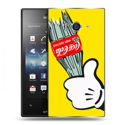 Дизайнерский пластиковый чехол для Sony Xperia acro S Coca-cola