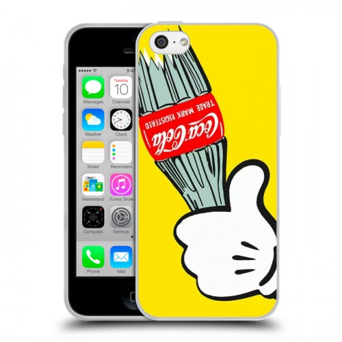 Дизайнерский пластиковый чехол для Iphone 5c Coca-cola