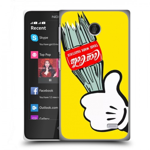 Дизайнерский пластиковый чехол для Nokia X Coca-cola