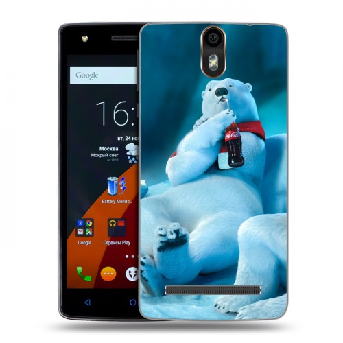 Дизайнерский силиконовый чехол для Wileyfox Storm Coca-cola