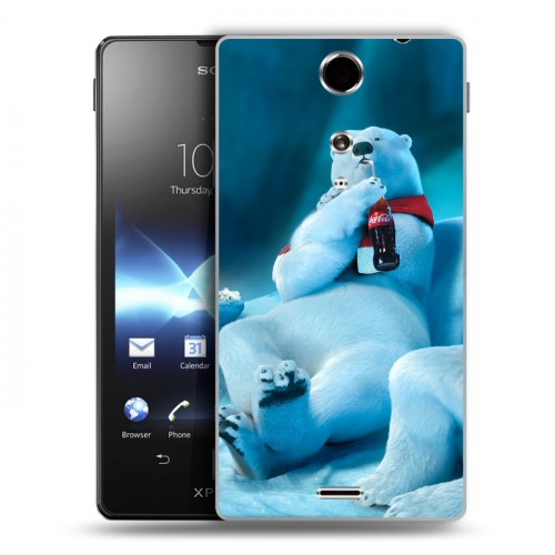 Дизайнерский пластиковый чехол для Sony Xperia TX Coca-cola