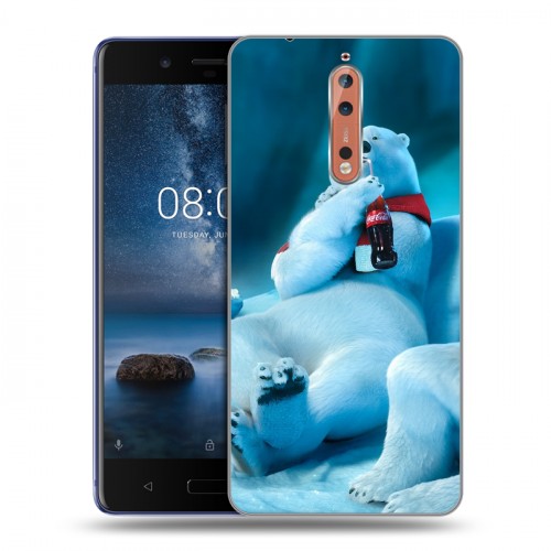 Дизайнерский пластиковый чехол для Nokia 8 Coca-cola