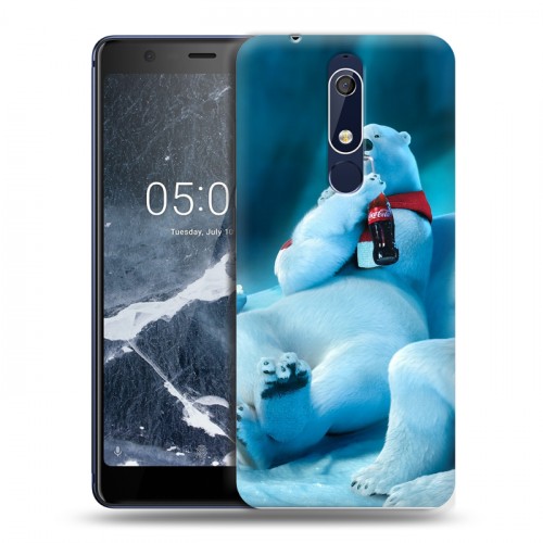 Дизайнерский пластиковый чехол для Nokia 5.1 Coca-cola