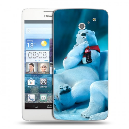 Дизайнерский пластиковый чехол для Huawei Ascend D2 Coca-cola