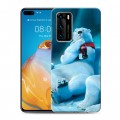 Дизайнерский силиконовый с усиленными углами чехол для Huawei P40 Coca-cola