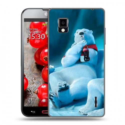 Дизайнерский пластиковый чехол для LG Optimus G Coca-cola