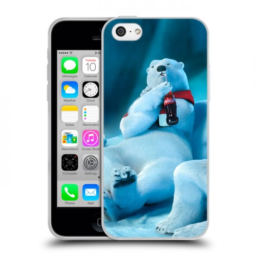 Дизайнерский пластиковый чехол для Iphone 5c Coca-cola