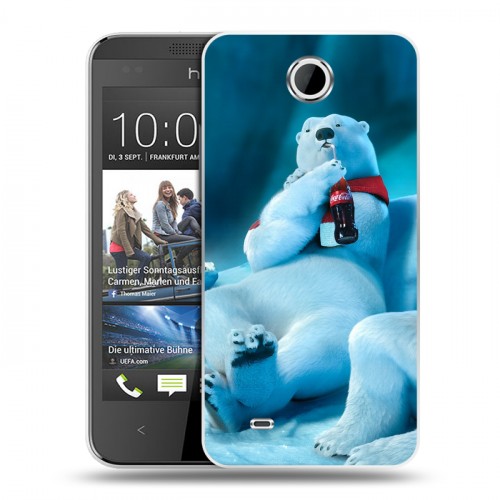 Дизайнерский пластиковый чехол для HTC Desire 300 Coca-cola