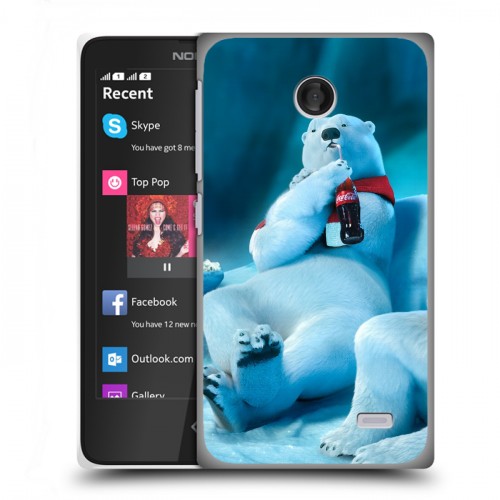 Дизайнерский пластиковый чехол для Nokia X Coca-cola