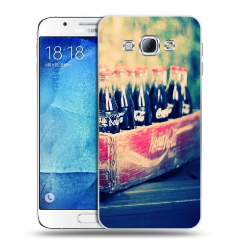 Дизайнерский пластиковый чехол для Samsung Galaxy A8 Coca-cola