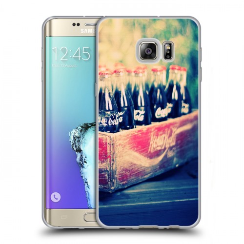 Дизайнерский пластиковый чехол для Samsung Galaxy S6 Edge Plus Coca-cola