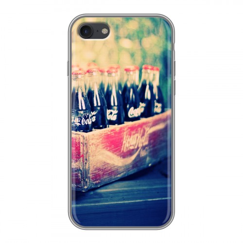 Дизайнерский силиконовый с усиленными углами чехол для Iphone 7 Coca-cola