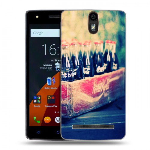 Дизайнерский силиконовый чехол для Wileyfox Storm Coca-cola