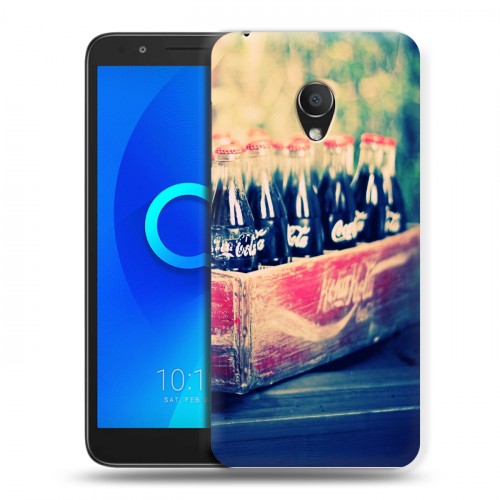 Дизайнерский пластиковый чехол для Alcatel 1C Coca-cola
