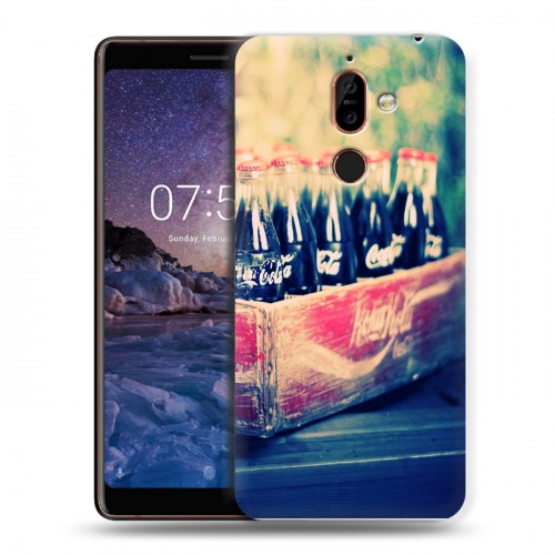 Дизайнерский пластиковый чехол для Nokia 7 Plus Coca-cola