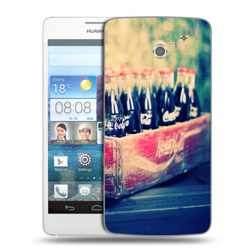 Дизайнерский пластиковый чехол для Huawei Ascend D2 Coca-cola