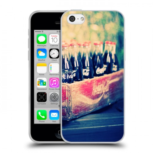 Дизайнерский пластиковый чехол для Iphone 5c Coca-cola