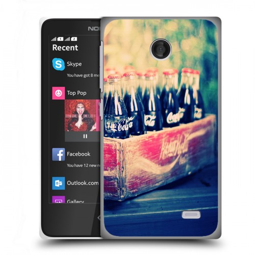 Дизайнерский пластиковый чехол для Nokia X Coca-cola