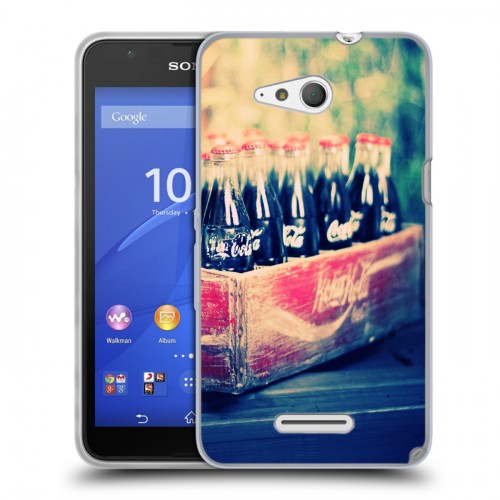 Дизайнерский пластиковый чехол для Sony Xperia E4g Coca-cola