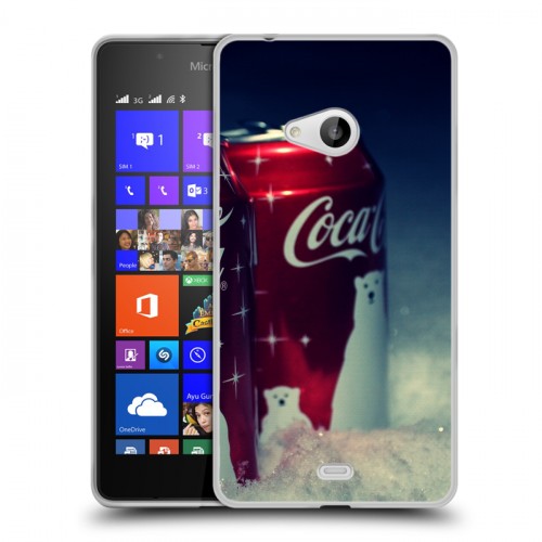 Дизайнерский пластиковый чехол для Microsoft Lumia 540 Coca-cola