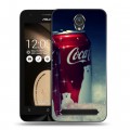 Дизайнерский пластиковый чехол для ASUS Zenfone Go Coca-cola