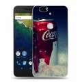 Дизайнерский силиконовый чехол для Google Huawei Nexus 6P Coca-cola