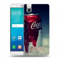 Дизайнерский пластиковый чехол для Huawei ShotX Coca-cola