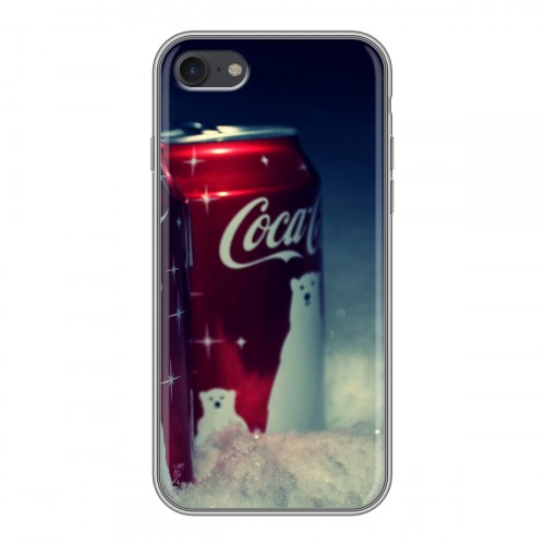 Дизайнерский силиконовый чехол для Iphone 7 Coca-cola