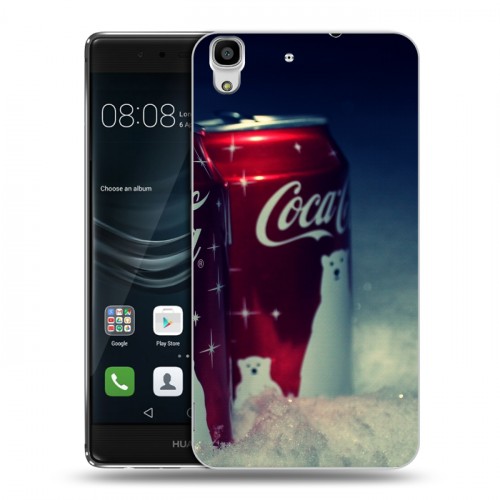 Дизайнерский пластиковый чехол для Huawei Y6II Coca-cola