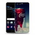 Дизайнерский пластиковый чехол для Huawei P10 Coca-cola