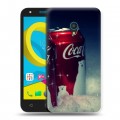 Дизайнерский пластиковый чехол для Alcatel U5 Coca-cola