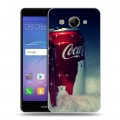 Дизайнерский пластиковый чехол для Huawei Y3 (2017) Coca-cola