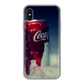 Дизайнерский силиконовый чехол для Iphone x10 Coca-cola