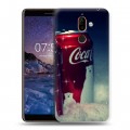 Дизайнерский пластиковый чехол для Nokia 7 Plus Coca-cola