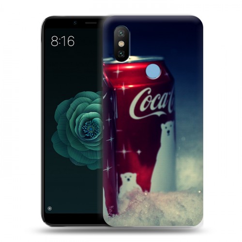 Дизайнерский силиконовый чехол для Xiaomi Mi A2 Coca-cola