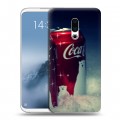 Дизайнерский пластиковый чехол для Meizu 16th Plus Coca-cola