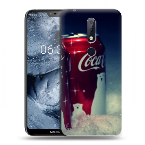 Дизайнерский силиконовый чехол для Nokia 6.1 Plus Coca-cola