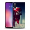 Дизайнерский силиконовый с усиленными углами чехол для Xiaomi Mi9 Coca-cola