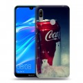 Дизайнерский пластиковый чехол для Huawei Y6 (2019) Coca-cola