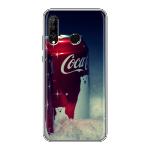 Дизайнерский силиконовый чехол для Huawei P30 Lite Coca-cola