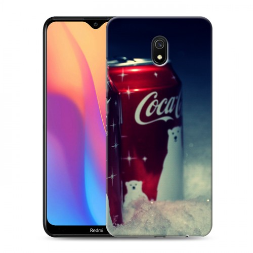 Дизайнерский силиконовый с усиленными углами чехол для Xiaomi RedMi 8A Coca-cola