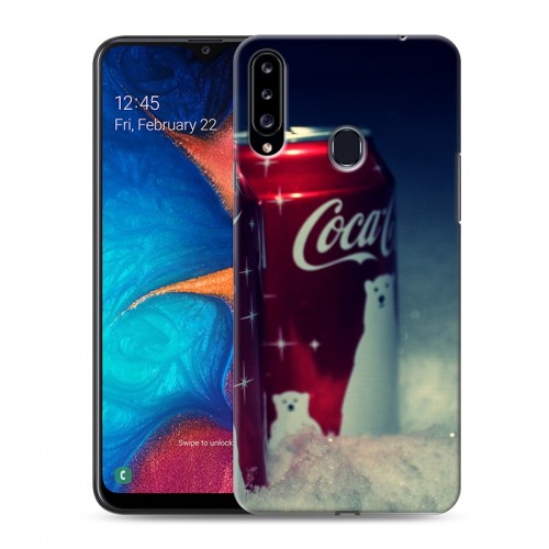 Дизайнерский пластиковый чехол для Samsung Galaxy A20s Coca-cola