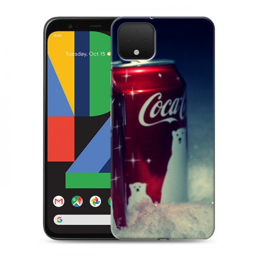 Дизайнерский пластиковый чехол для Google Pixel 4 Coca-cola