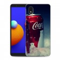 Дизайнерский пластиковый чехол для Samsung Galaxy A01 Core Coca-cola