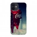 Дизайнерский силиконовый с усиленными углами чехол для Iphone 12 Mini Coca-cola