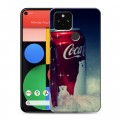 Дизайнерский пластиковый чехол для Google Pixel 5 Coca-cola