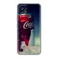 Дизайнерский силиконовый чехол для Realme C21 Coca-cola